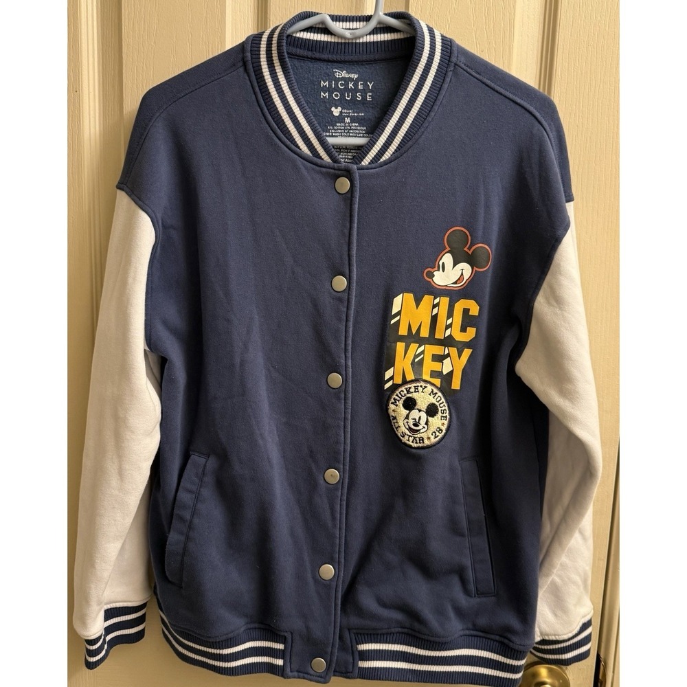 Disney Mickey Mouse Varsity Jacket colorblock Jacket‎ sz Medium